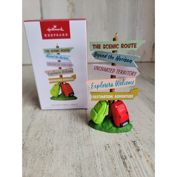 Hallmark adventure await scenic route hiking ornament Xmas unique - Picture 1 of 6